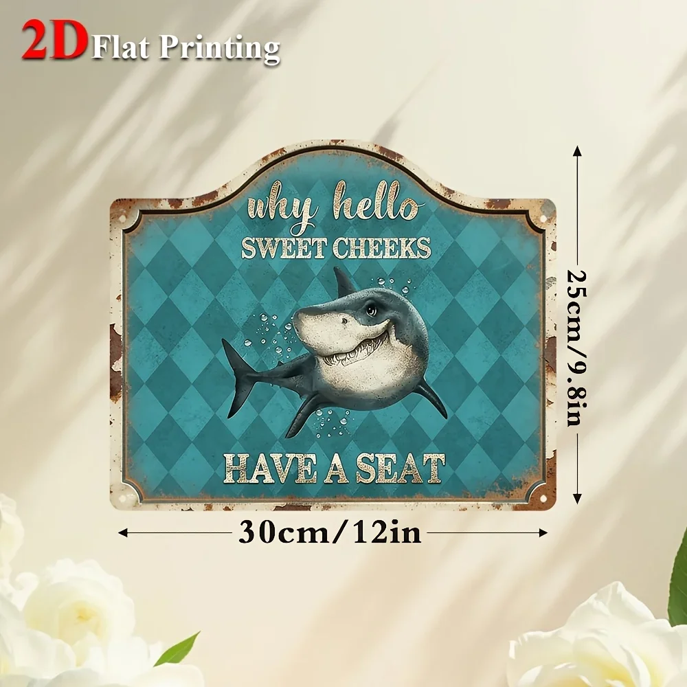 1pc, 2D Flat, Signs Metal Sheet Painting 