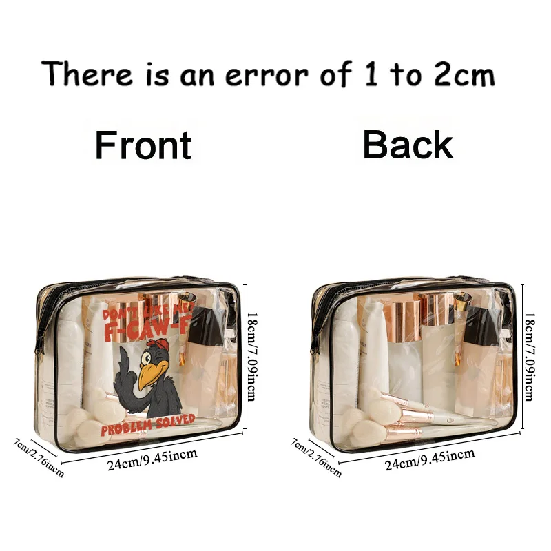 2026 جديد F-CAW-F الدجاج Harajuku الحيوان المرأة حقيبة غسيل PVC وحقيبة مستحضرات التجميل البلاستيكية هدية حفلة رائعة هدية السنة الجديدة هدية عيد ميلاد