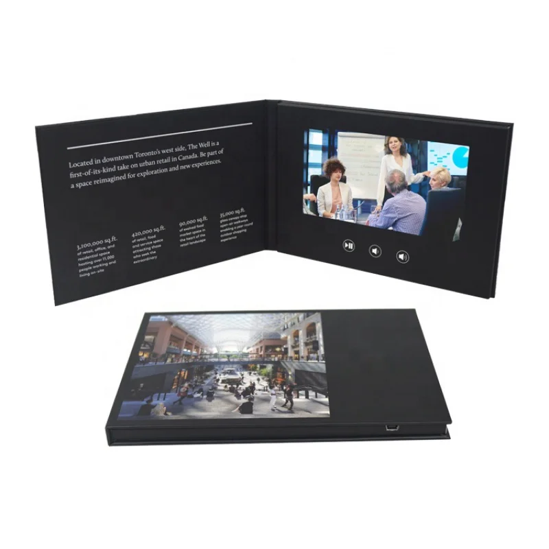 

custom.inch lcd screen Business Promotional Motion Digital Wedding Invitation Greeting Card Album Mailer Box Book Video B