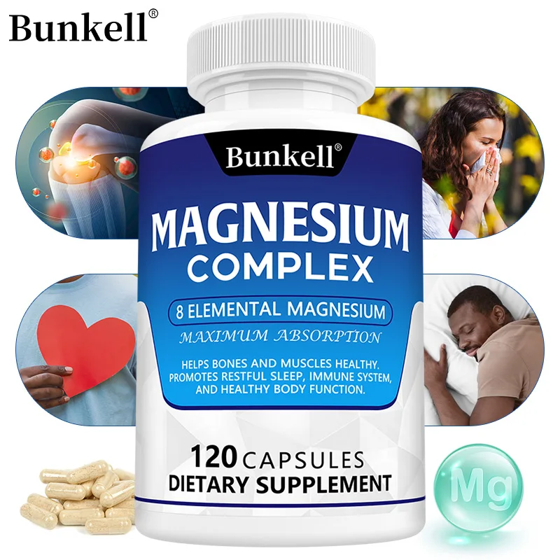 

Magnesium Complex - Magnesium Glycinate, Magnesium Malate, Supports Muscle, Bone Health, Sleep Quality, Relieves Anxiety