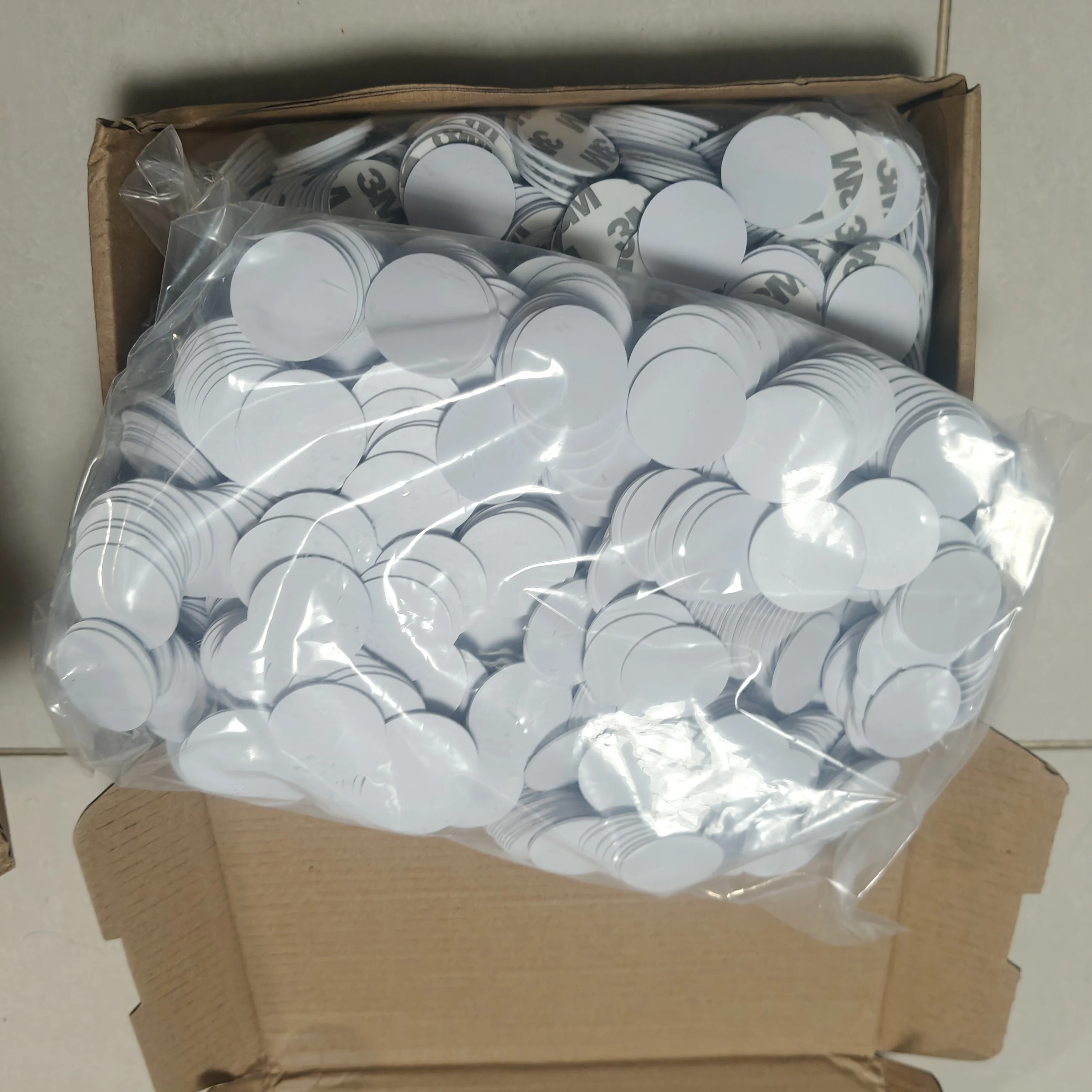1000PCS RFID 125Khz 13.56mhz Coin Tag Alien label 25mm 20mm