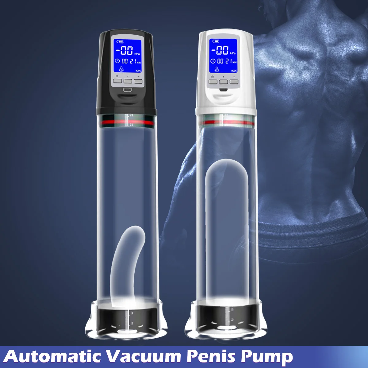 Electric Penis Enlarge Vacuum Pump 4 Suction Intensities Automatic High-Vacuum Penis Enlargement Extend Pump Air Pressure Device