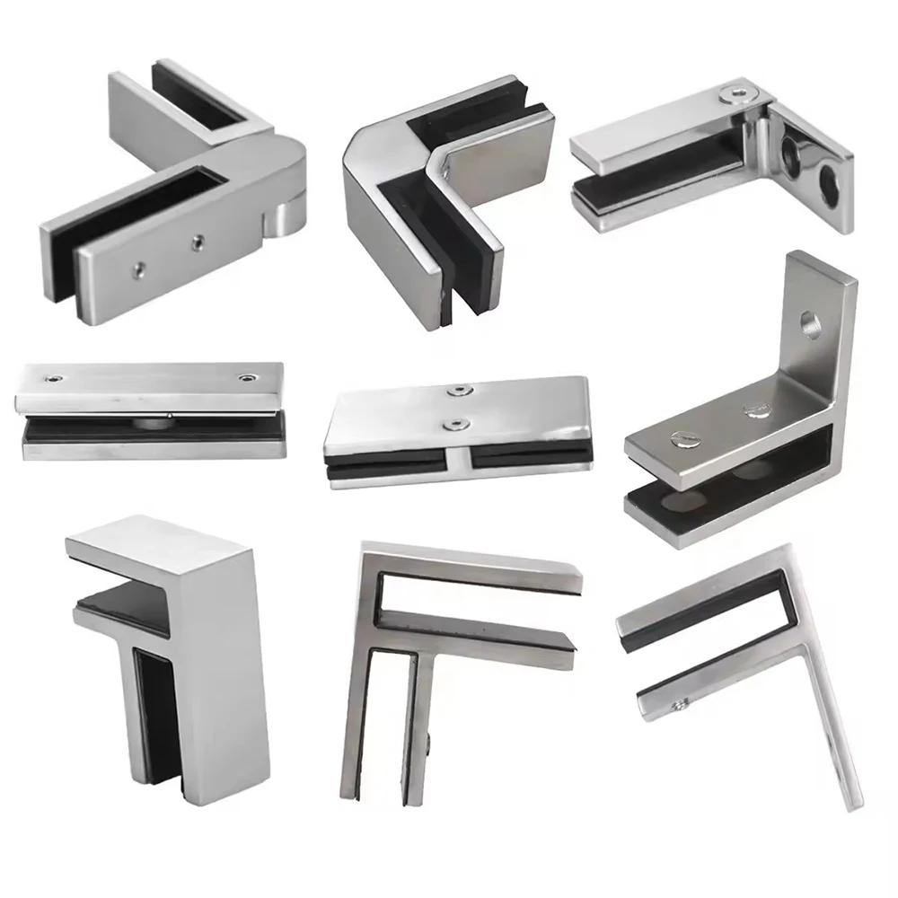 Custom Modern Staircase Glass Balcony Handrail System Hot-Selling Column Clamps & Brackets (Suitable for Railings and Handrails)