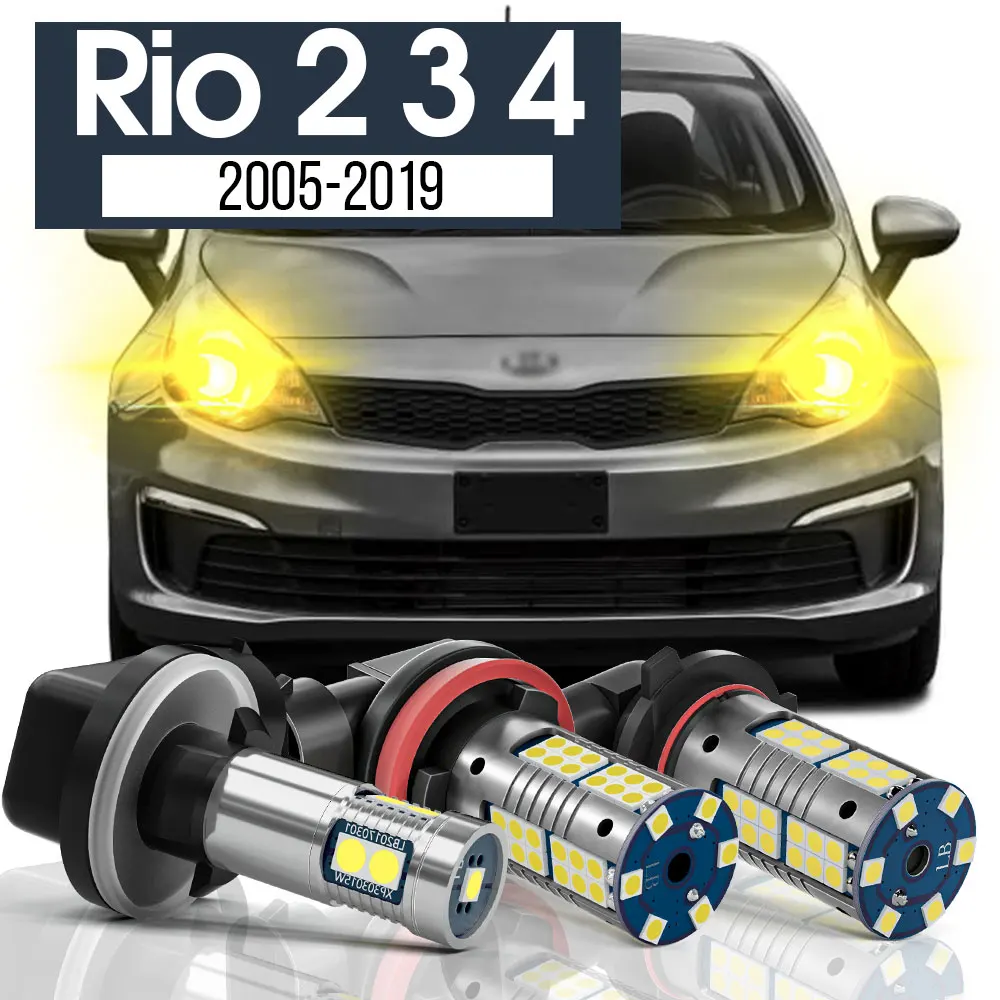 

2x LED Fog Light Lamp Blub Canbus Accessories For Kia Rio 2 3 4 2005-2019 2005 2006 2009 2010 2011 2012 2013 2014 2015 2016 2017