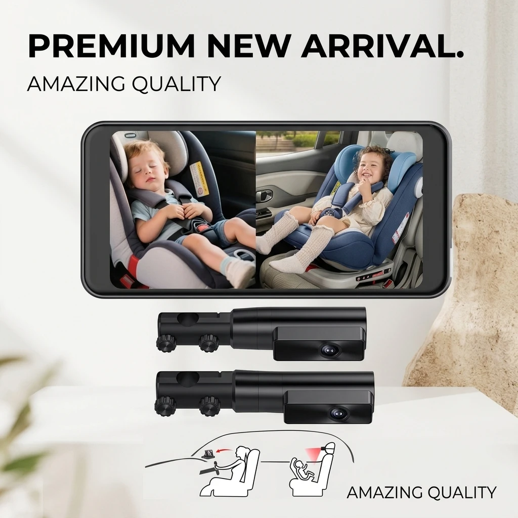 Baby Car Camera Monitor 6.5