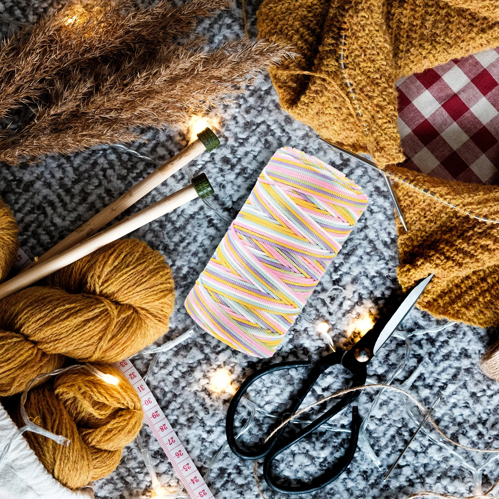 

1 Roll Soft Breathable Crochet Yarn For Diy Knitting Hat Weaving Craft Material Handmade Polyester Yarn Bulk Multi-Use