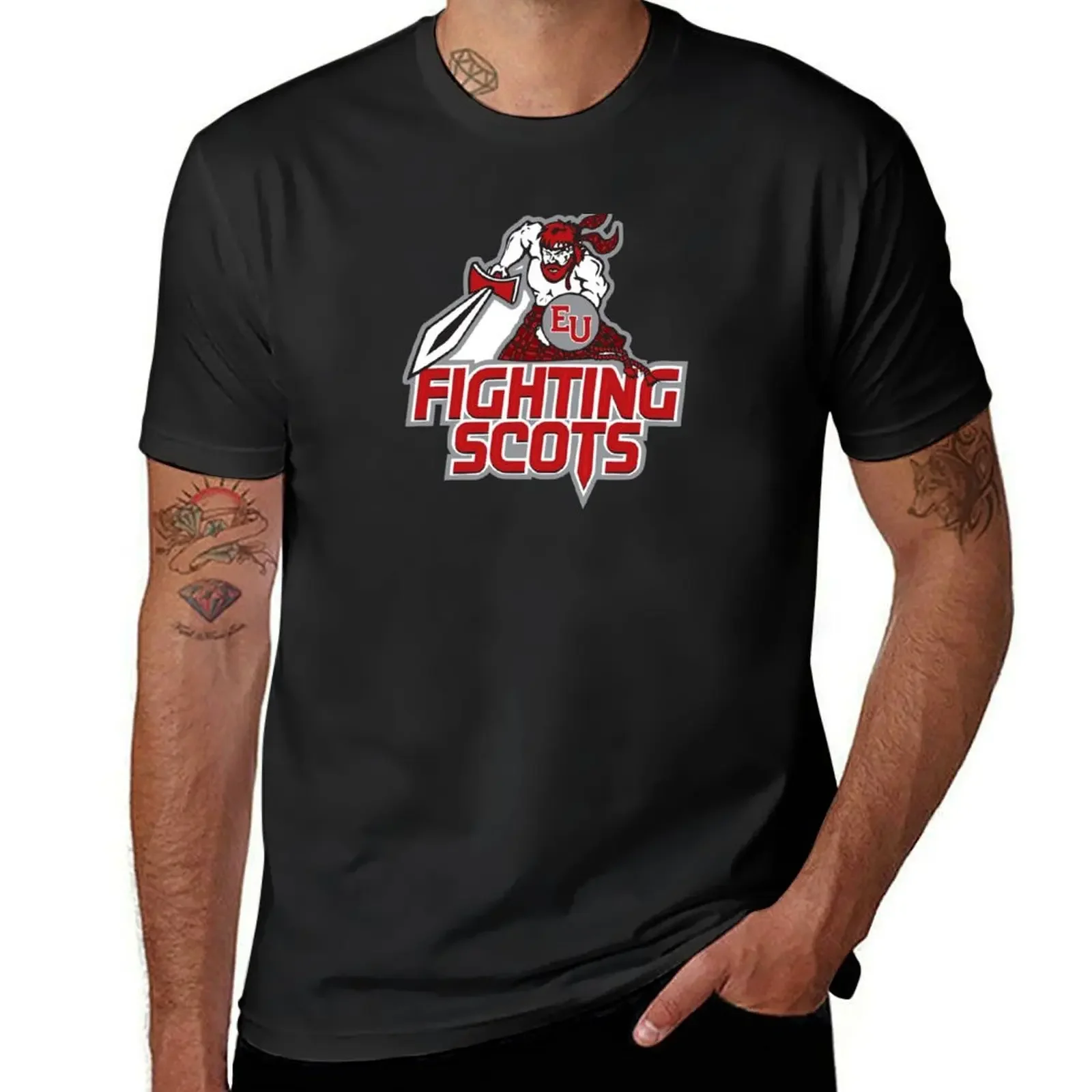 

new Edinboro-Fighting Scots T-Shirt street wear anime clothes men workout shirt