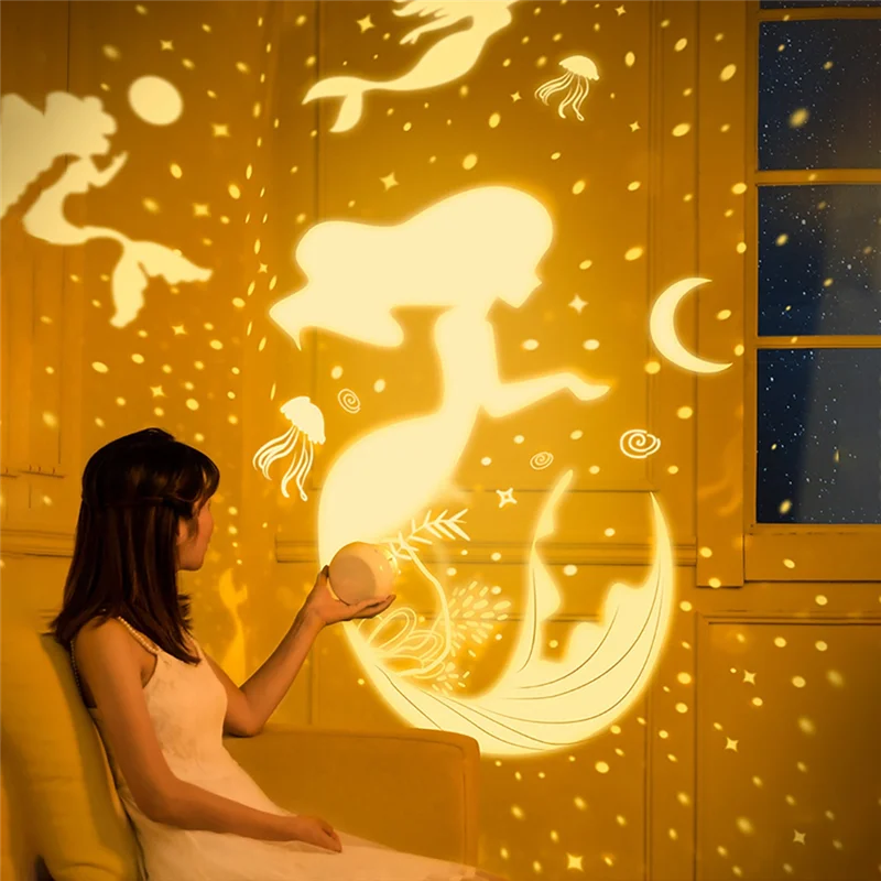 ABVA-USB Wiederaufladbare Nette Bär LED Nacht Lampe Sternen Kinder Musik Projektor Lampe Drehen Licht Für Kinder Schlafzimmer Für Kinder bedsi