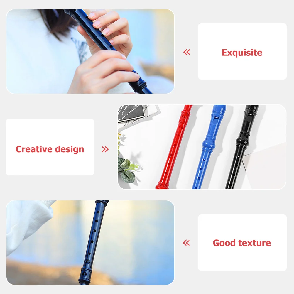 

3Sets Children 8-Hole Clarinet Professional Plastic Beginner Practice Instrument Portable Lightweight Music Education Gift