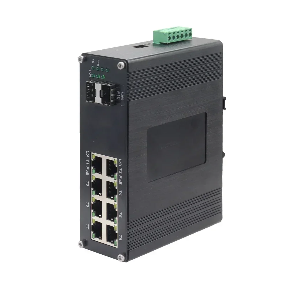 Robusto QoS presenta conmutador de red POE administrado ethernet de 8 puertos 10/100/1000 POE + 2 puertos 1000X SFP