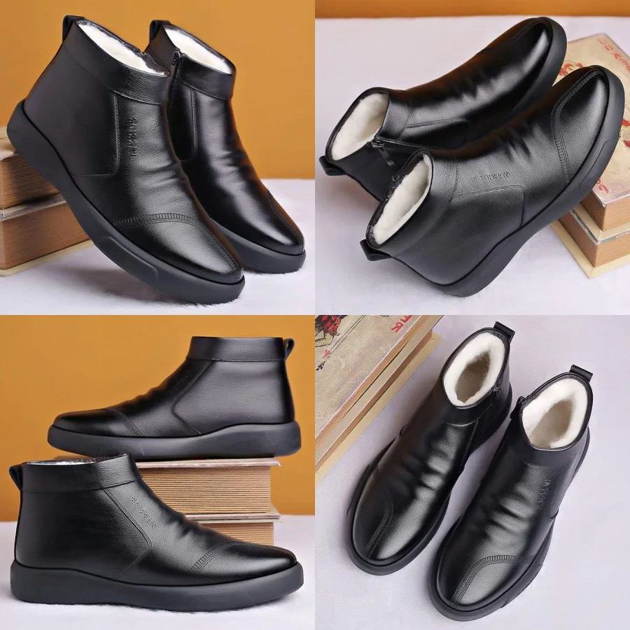 

Новые зимние хлопковые ботинки для мужчин, утепленные вельветом, высококачественные кожаные повседневные ботинки, модные мягкие ботинки на мягкой подошве, стильные ботинки для пап.