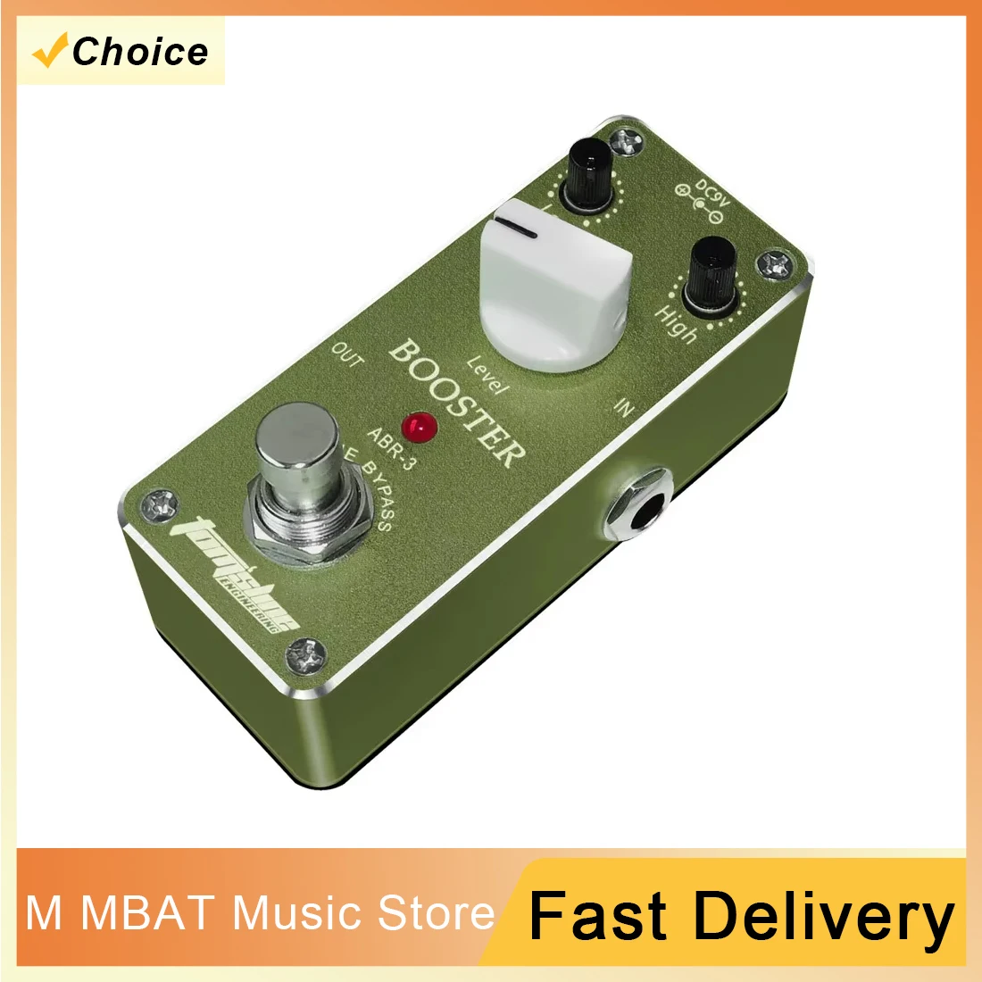 

AROMA ABR-3 Mini BOOSTER Педаль эффектов для гитары с корпусом из алюминиевого сплава Аксессуары для гитары True Bypass Прочный эффект