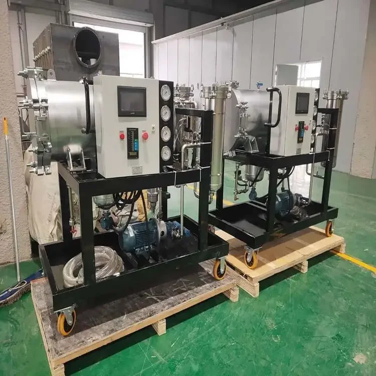 Movable coalescence used engine oil filter machine to remove water