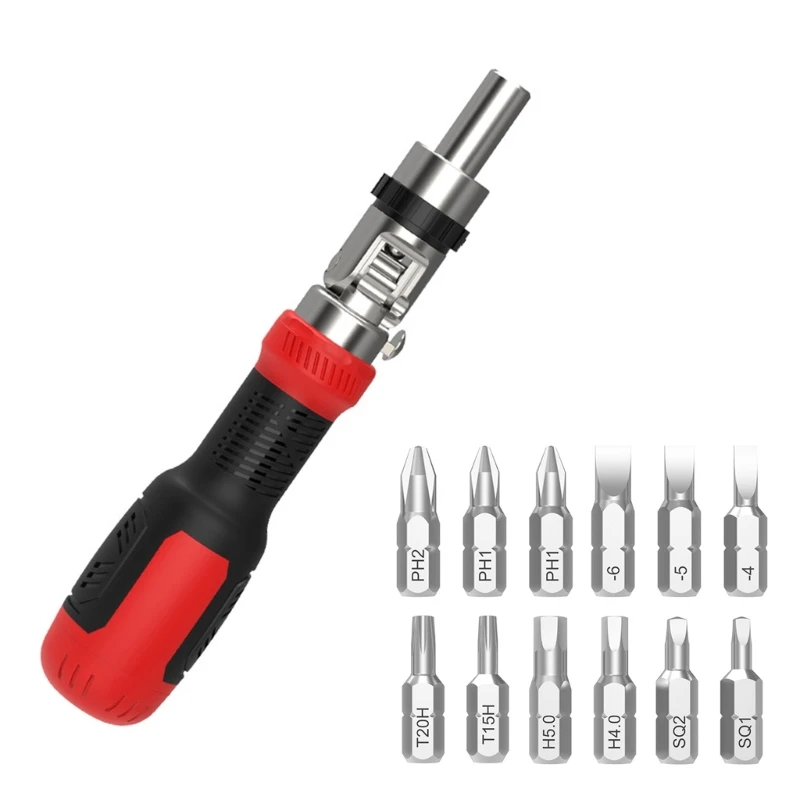 

13 in 1 Screwdriver Set 180° Rotating Handle for Home Appliances Maintenance Circuit Board Disassembly Equipment Repair