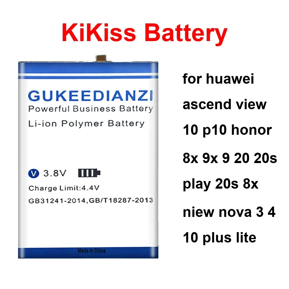 

HB386280ECW HB386589ECW For Huawei Ascend View 10 P10 Honor 8X 9X 9 20 20S Play Niew Nova 3 4 Plus Lite Battery
