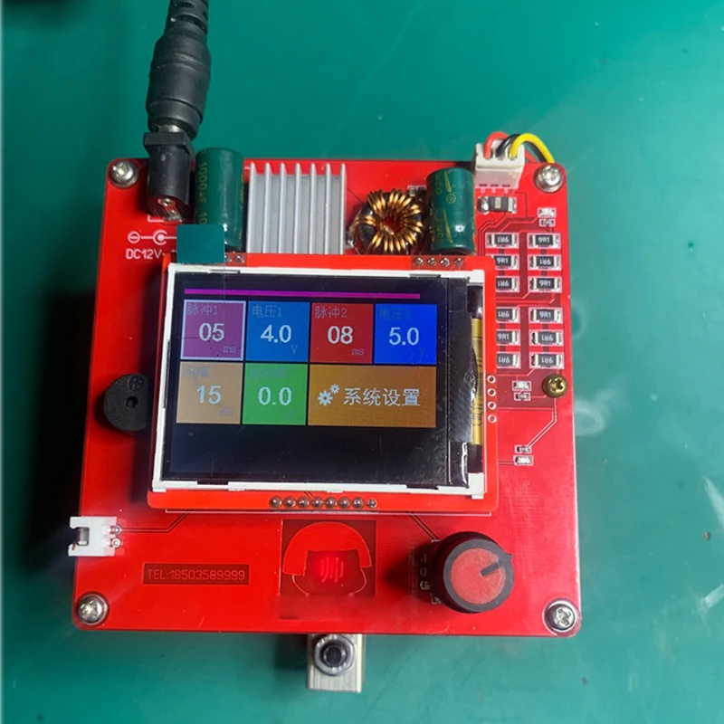 Energy Storage Capacitor Spot Welder Controller Portable Spot Welder Suit Semiautomatic Welding Tool 0.25mm 18650 Battery