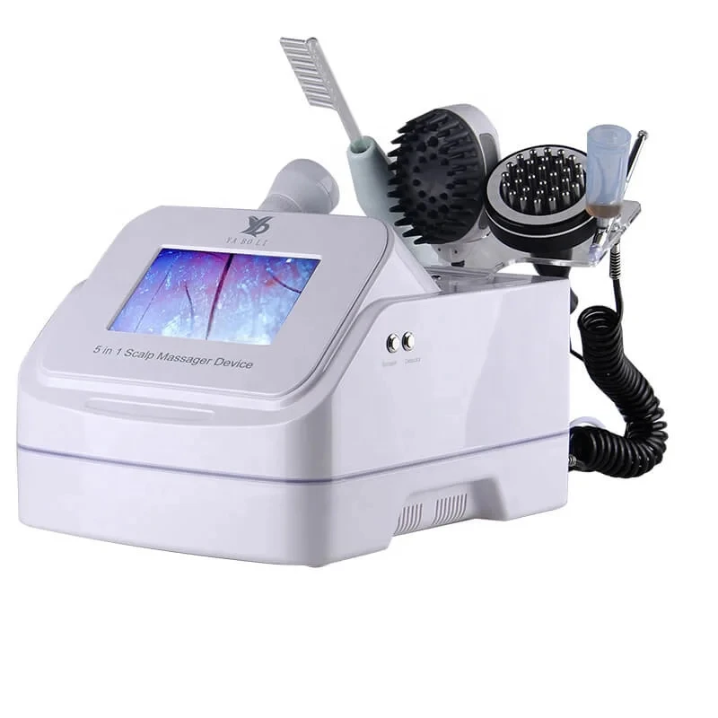 2024 Hot Selling 5 in 1 High Frequency Hair Scalp Massage Devices for Hair Spa