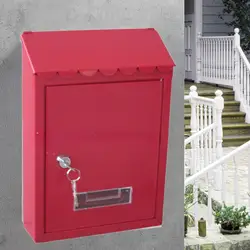 Wall Mounted Mailbox Mail Box Lockable Iron Large Capacity Mail Insertion Windproof Letterbox Postbox for Outdoor Door Office