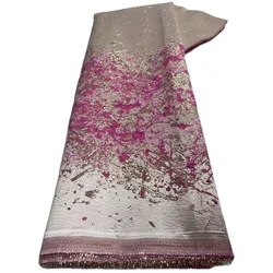 African Jacquard Lace Fabric French Net Embroidery Lace 2025 High Quality Nigeria Brocade Fabric For Women Wedding Dresses