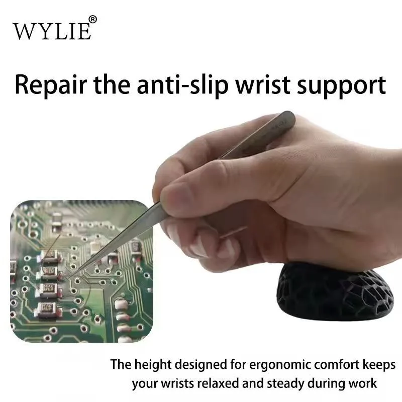 WYLIE Ergonomic Anti-Slip Wrist Rest Pad Pressure Relief Wrist Support for Phone Motherboard Electronics Repair Office Work
