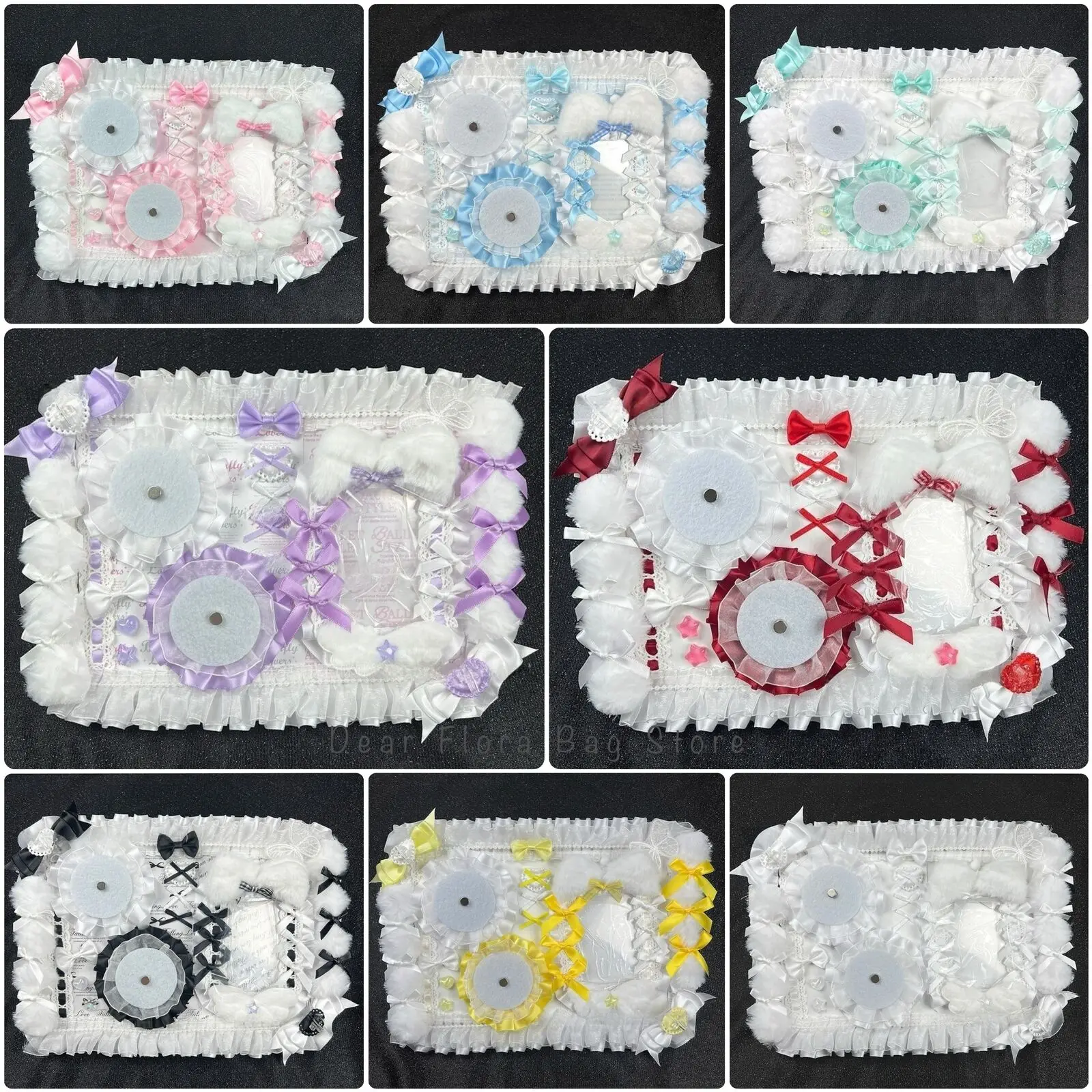 New Ita Bag Anime Badge Holder Set Cute Ribbon Lace Pin Organizer Itabag Decorative Insert Board Accessories Badge Display Board