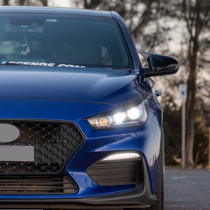 For Hyundai Accessories I30 MK3 N N-Line RS 2017 2018 2019 2020 Headlight Headlamp Eyebrows Eyelid  3D Decoration Trim