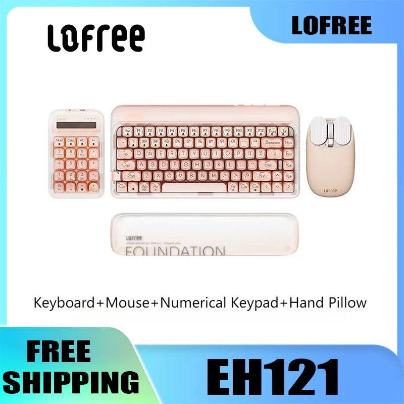 

Lofree OE914 Беспроводная Bluetooth Механическая цифровая клавиатура 20 клавиш ABS Пластиковая прокладка Структура RGB Высокое качество Хороший вид Подарок