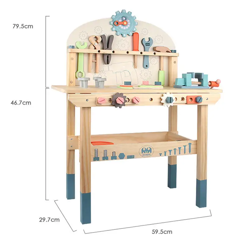 Exercise Children's Hands on Ability Educational Toy Tool Bench Toy Sets Wooden Tool Toy for Kids