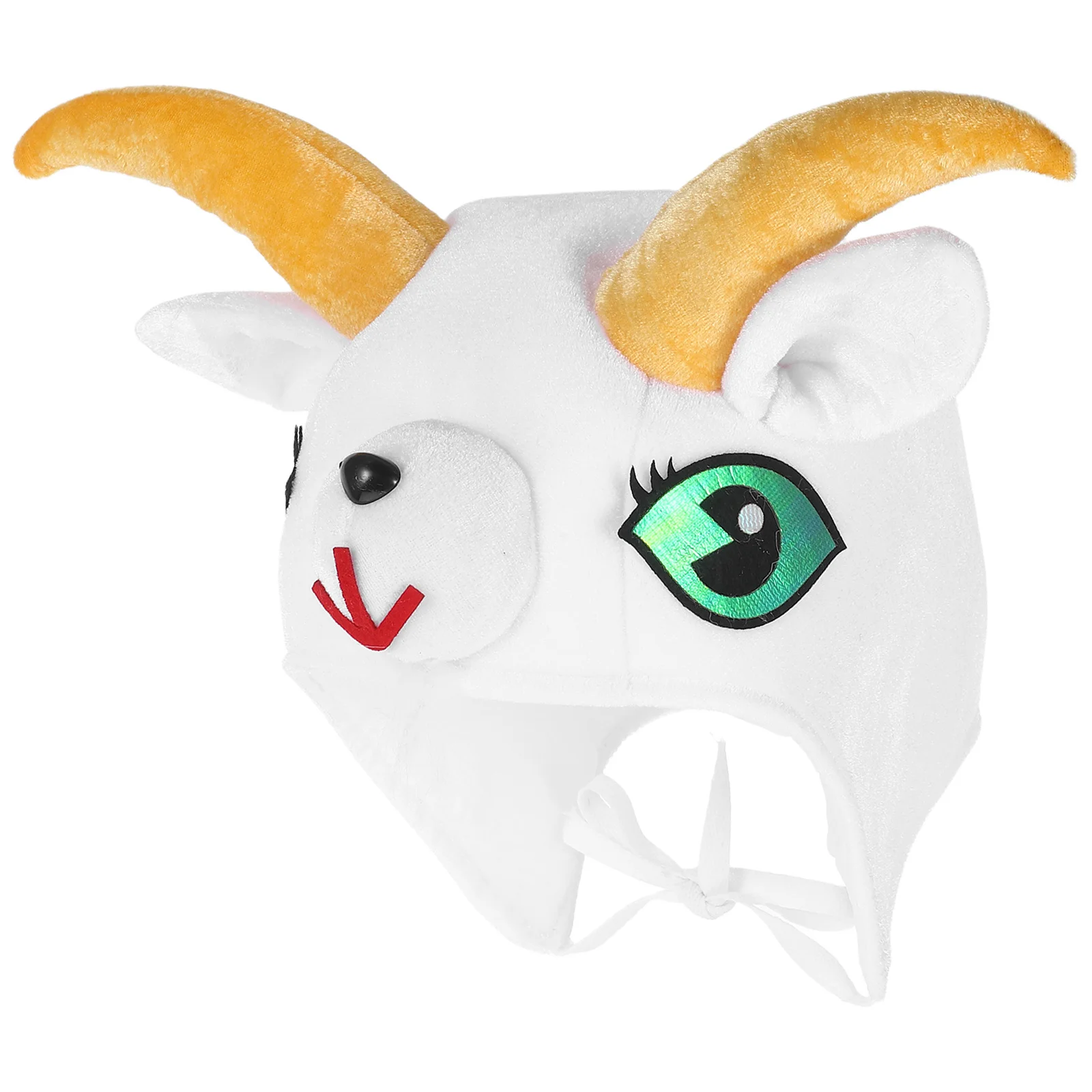 Chapeau de tête de chèvre de dessin animé, chapeau d'oreille de mouton doux pour cosplay, photographie, événements de fête, accessoire de costume d'animal amusant, unisexe