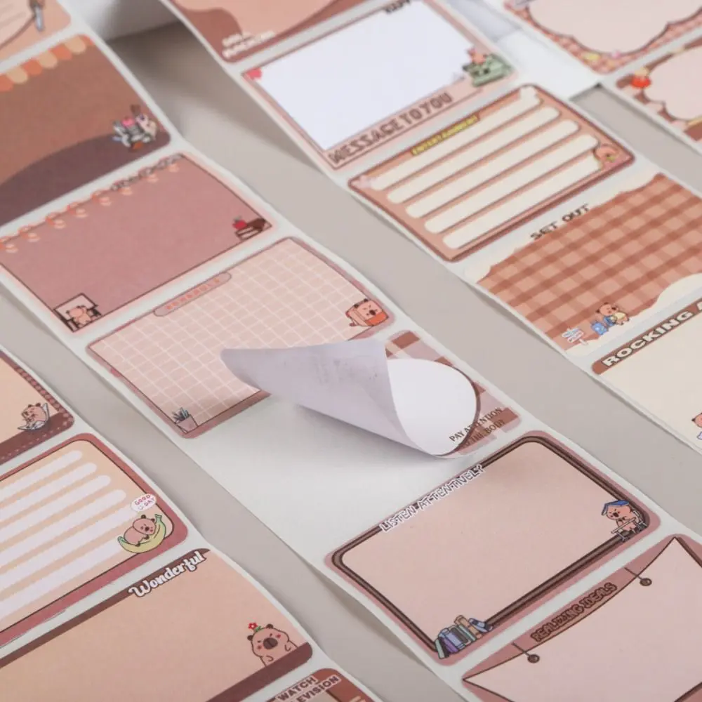 Kawaii Capybara Sticky Notes Creatieve Trekbare Uittrekbare Sticky Notes Papierrol Type Stickable Capybara Memo Pad
