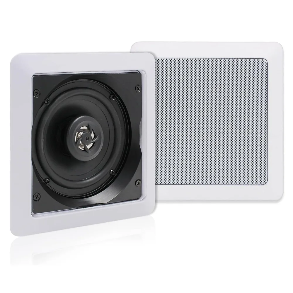 

Herdio 5.25 Inch Passive Ceiling Speakers Pair 160W 2-Way In Wall Speaker Square Flush Mount Speakers For Home Theater Living