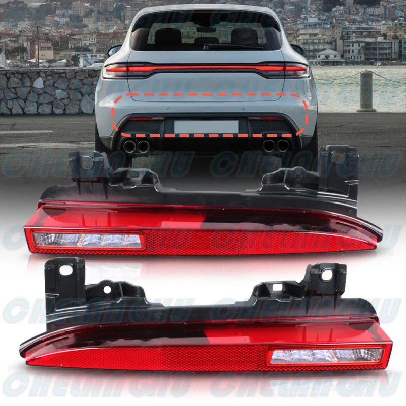 

For Porsche Macan 2022 2023 2024 1 Pair Rear Bumper Reflector Light Lamp Car accessories 95B945701D 95B945702D