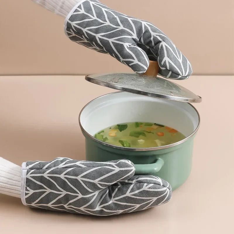 2 piezas de guantes aislantes térmicos, guantes para microondas resistentes al calor y guantes de cocina y horno resistentes a altas temperaturas para