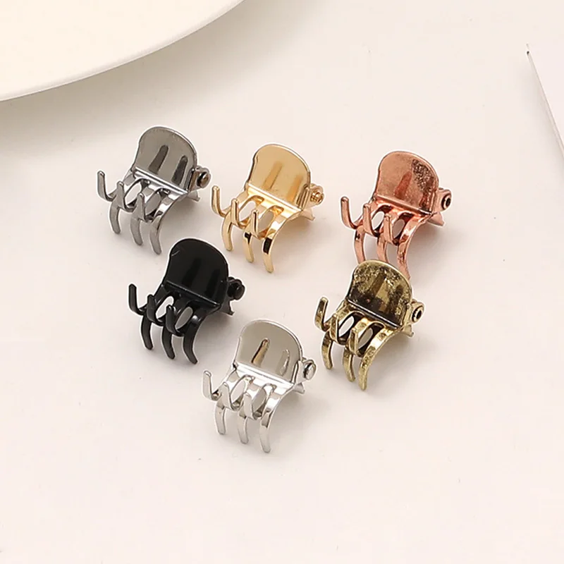 Vinatge Gold Silver Black Hair Clip Hair Accessories Metal Small Barrettes Antique Copper Mini Hair Claws DIY Hair Styling Tool