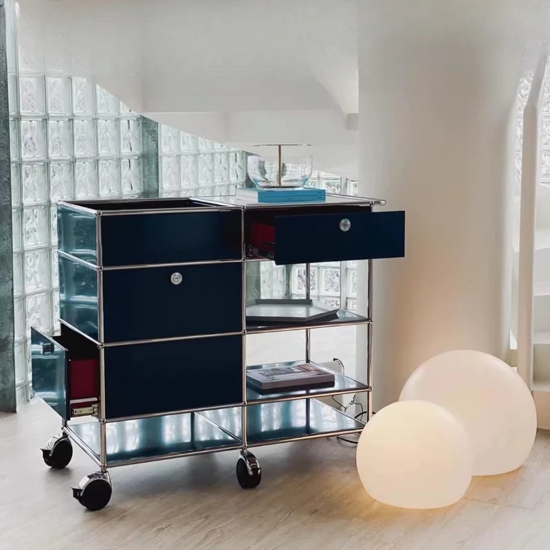 

Food truck mobile bar counter, storage locker, restaurant trolley coffee cabinet