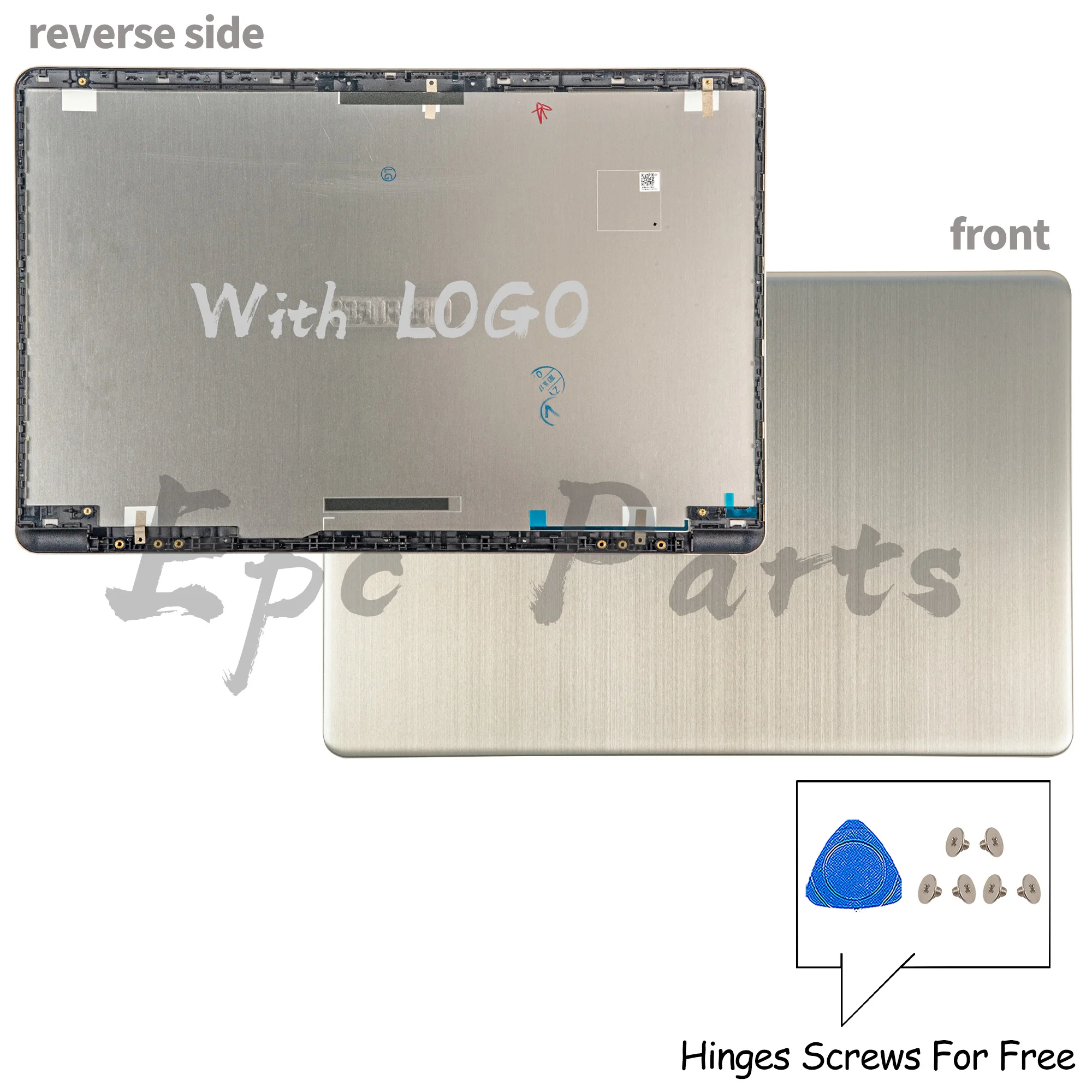 Imagem -03 - Metal Lcd Tampa Traseira para Vivobook Reparação Case Habitação Tampa Superior Peças Epc S510u A510 A510u X510 F510u S510 F510 S5100 156 Polegada