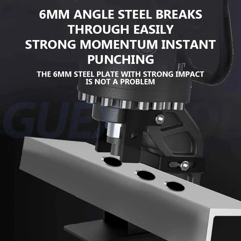 Hydrauliczna dziurkarka ręczna elektryczna do profili kątowych, mała dziurkarka do profili kątowych ze stali nierdzewnej.