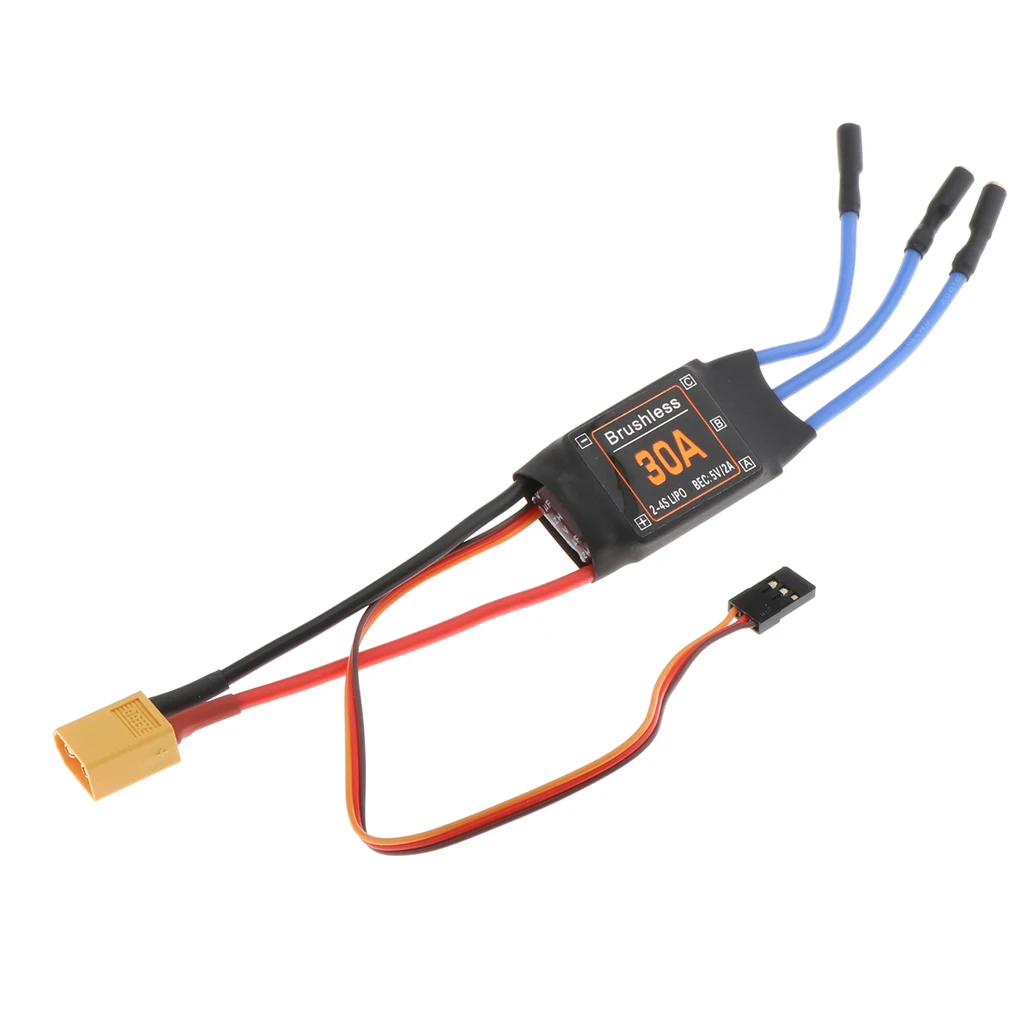 1pc 30A Brushless ESC Controller RC Toys Components Accessories BEC Motor XT60 Plug Durable RC Quadcopter Helicopter Toys