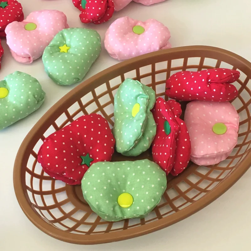 Original Cute Tomatoes Wave Dot Earphone Decoration Oranges Handmade Fabric Earphone Storage Bag Data Cable Organizer