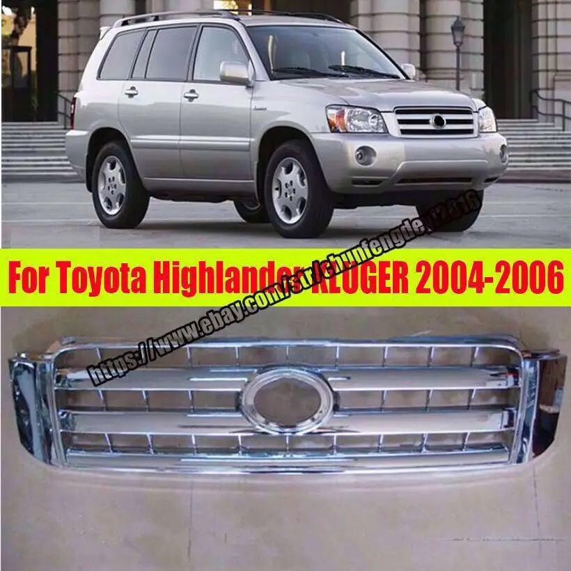 For Toyota Highlander KLUGER 2004 2005 2006 Car Front Bumper Upper Grille Grid Trim car accessories