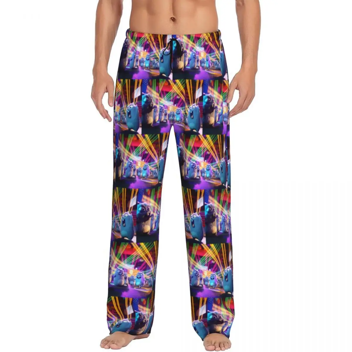 

Пижамные штаны Grizzy And The Lemmings с индивидуальным принтом, мужские пижамные штаны с милыми героями мультфильмов, низ с карманами