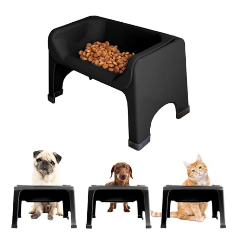 

Elevated Dog Bowl for Food Minimize Neck Strain 5inch Tall Cat and Dog Feeding Stand Vet Approved Non-xic Silicone Feeder Bowl