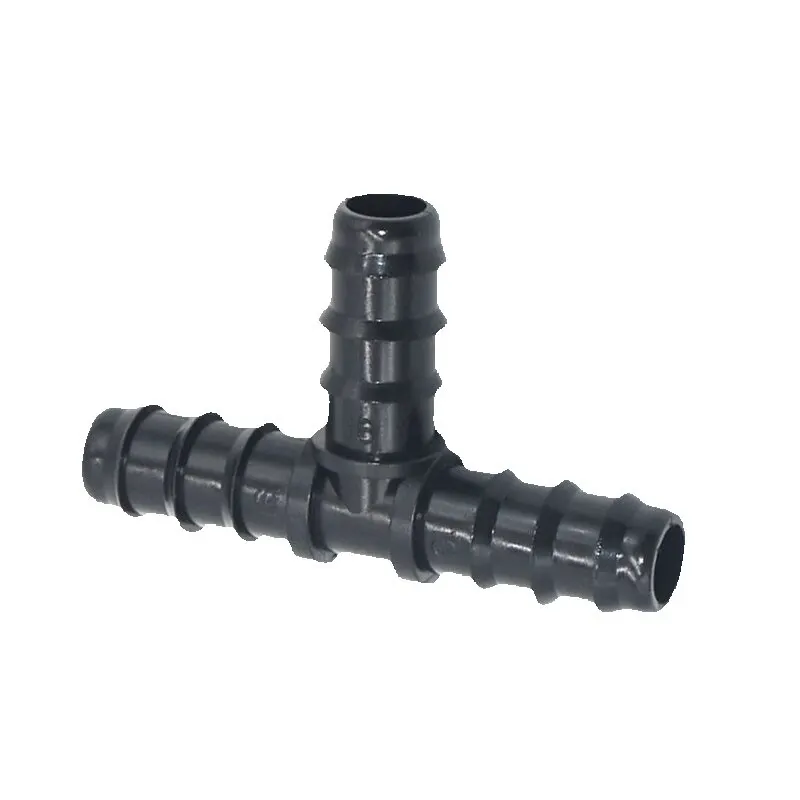 Garden Irrigation Tee 16mm Water Splitter 5/8 Garden Irrigation Hose 3 Way Connector Tee Barbed Splitter 3 Rings 4Pcs