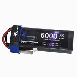 Batteria Lipo 7.4V 6000mAh 2s 60C custodia rigida compatibile con T XT60 XT90 2P spina RC Car Losi TR Slash Buggy 2S 7.4V batteria