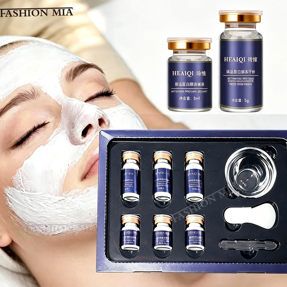 6 Vials/Box Protease Collagen Peptide PM Lifting Firming Mask Serum Kit Improve Fine Lines Whitening Moisturize SkinCare
