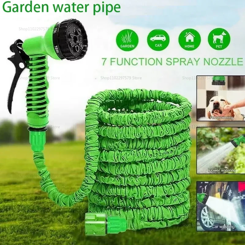 Retractable Magic Hose High Pressure Car Wash Water Gun Garden Watering Hose Home Outdoor Cleaning Tool for Cars Gardens