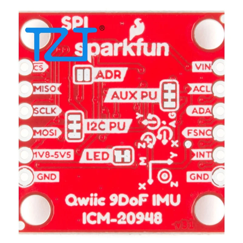 TZT ICM-20948 (for QWIIC) 9-Axis IMU Module Breakout Board Motion Tracking for SparkFun 9DoF IMU Breakout