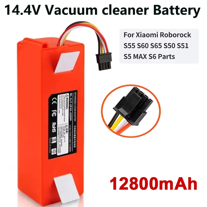 14.4V 6500mAh li-ion Battery Vacuum Cleaner accessories for xiaomi mi SDJQR01RR SDJQR02RR SDJQR03RRE35 Xiaowa C10 E20 E35 Robot
