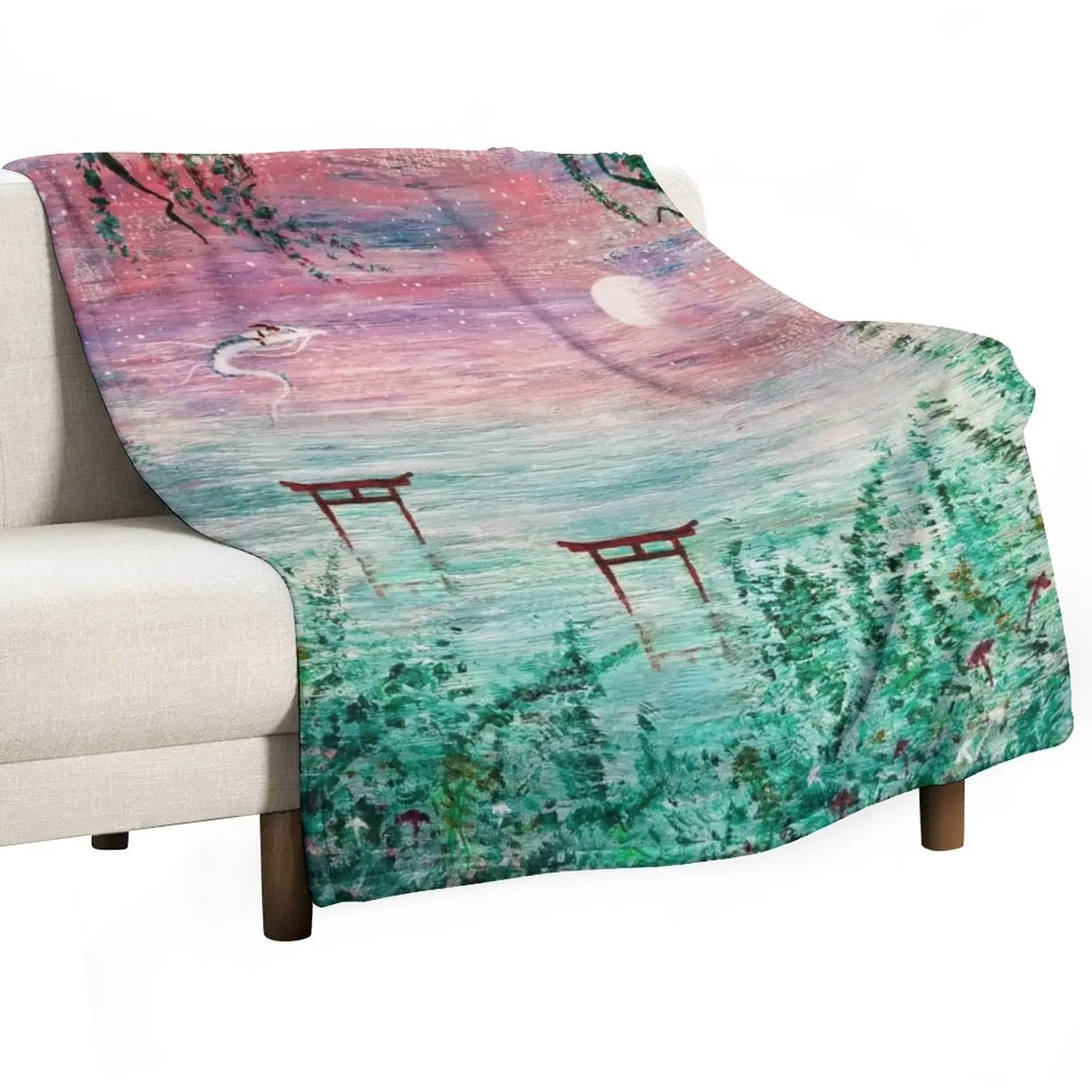 

Haku Dragon River Spirit Throw Blanket Durable Warm Blanket for Daily Home Use