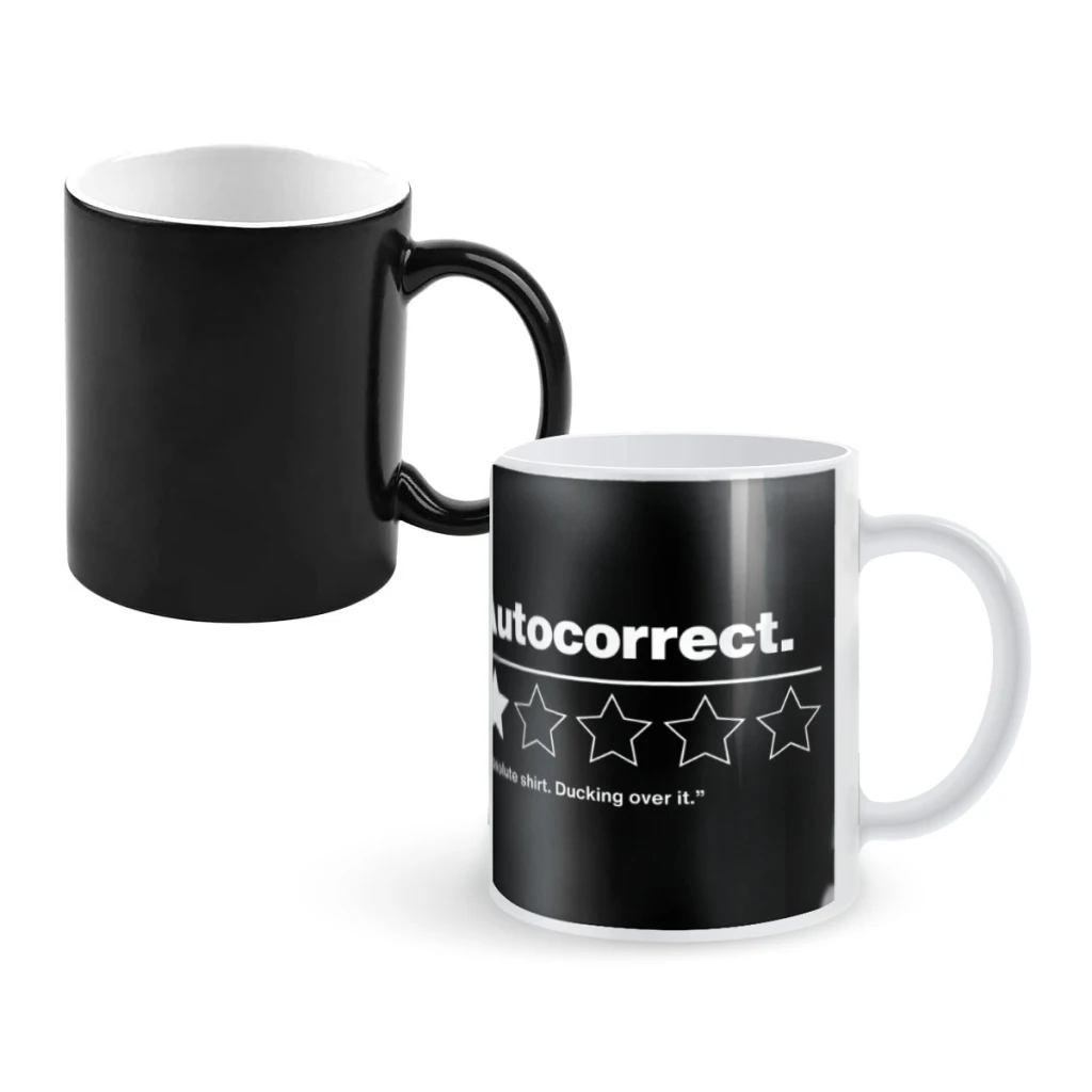 

Autocorrect Ducking over itCoffee Mugs And Mug Creative Color Change Tea Cup Ceramic Milk Cups Novelty Gifts